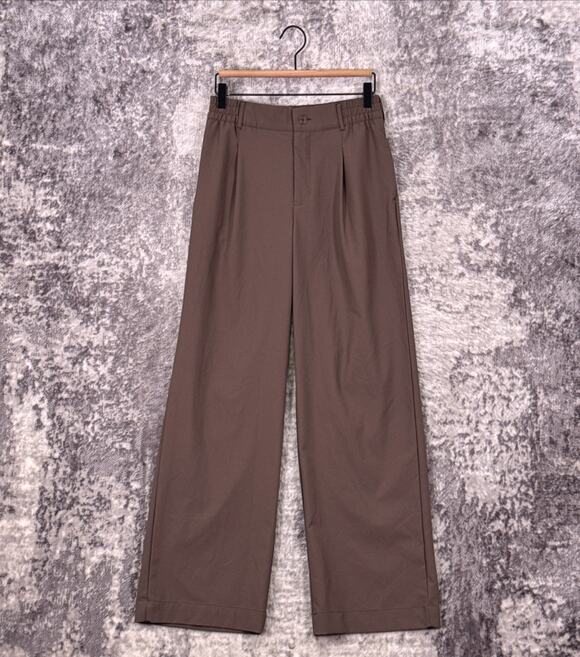 Beyond Yoga Pants - Beyond Yoga Pants Small Womens Status Wide Leg Trouser In Khaki